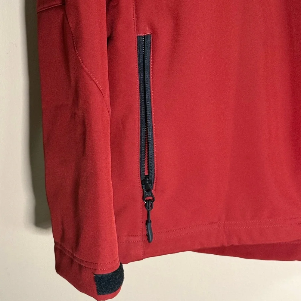 Wrangler ATG‎ Softshell Jacket Red M Outdoor Hiking Workwear Fleece Lined